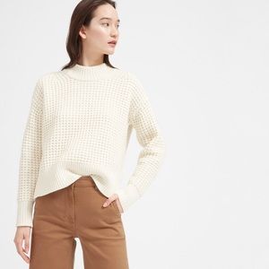 Everlane Wool-Cashmere Waffle Square Crew - Size S